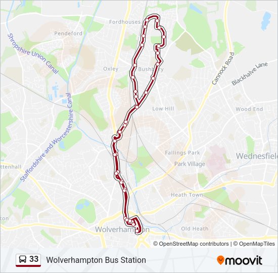 33 Bus Line Map