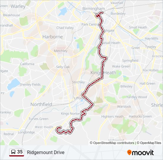 35 Bus Line Map