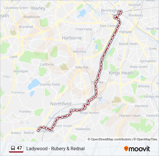 47 Bus Line Map