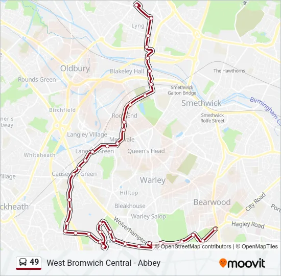 49 Bus Line Map