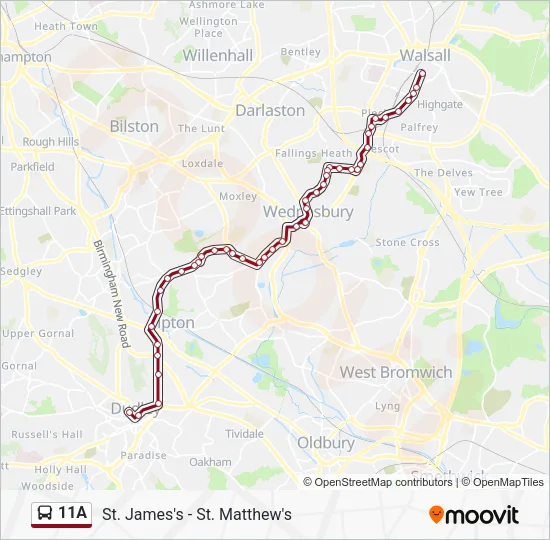 11A Bus Line Map