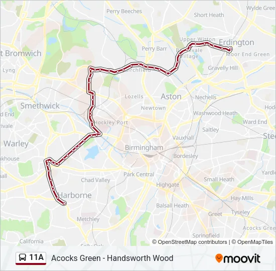 11A Bus Line Map