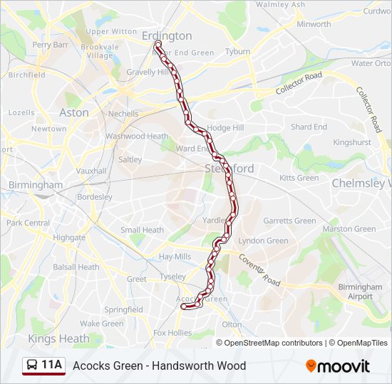 11A Bus Line Map
