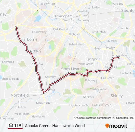 11A Bus Line Map