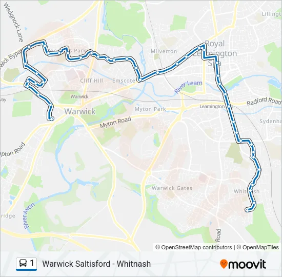 1 Bus Line Map