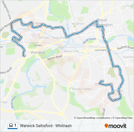 1 Bus Line Map