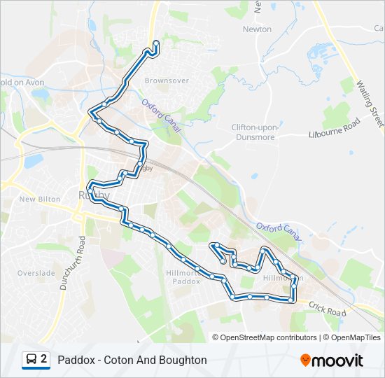 2 Bus Line Map