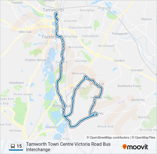 15 Bus Line Map