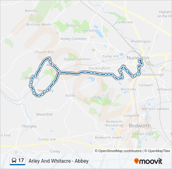 17 Bus Line Map