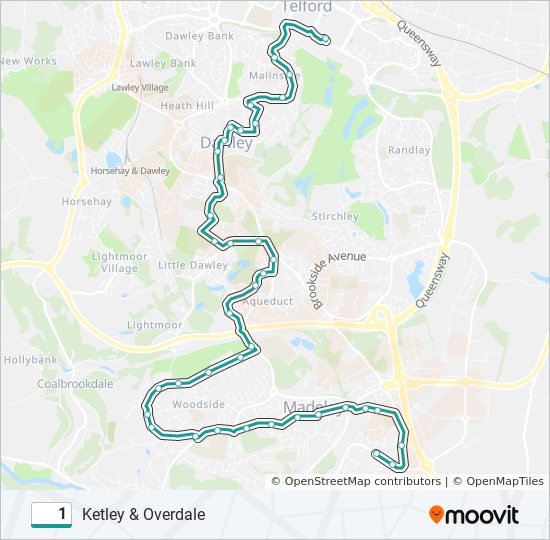 1 bus Line Map