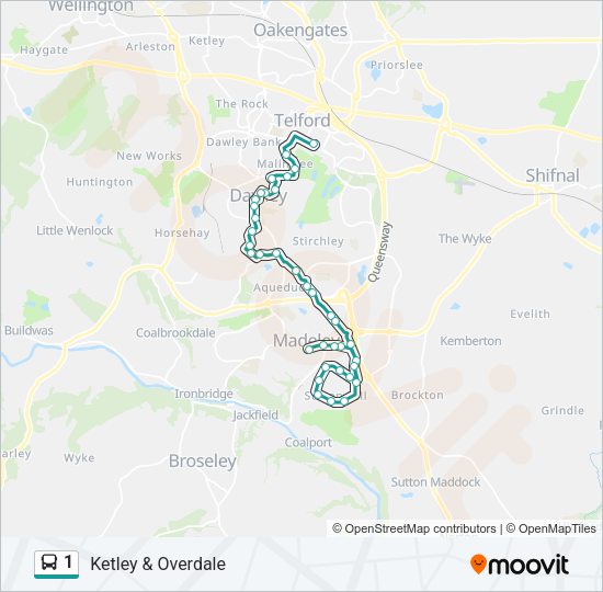 1 Bus Line Map