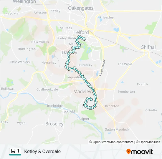 1 Bus Line Map