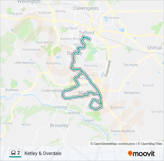 2 Bus Line Map