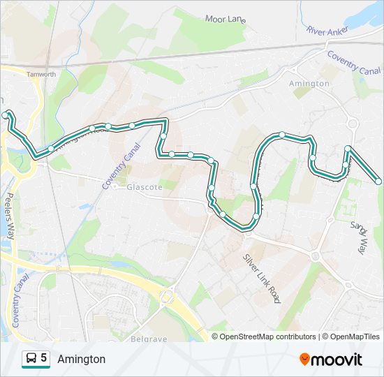 5 bus Line Map