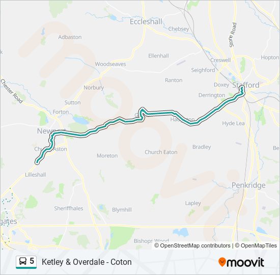 5 Bus Line Map