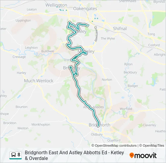 8 Bus Line Map
