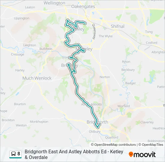 8 Bus Line Map