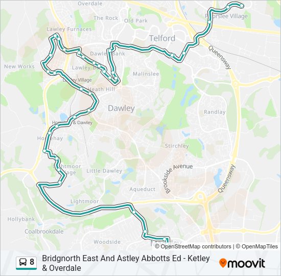 8 Bus Line Map