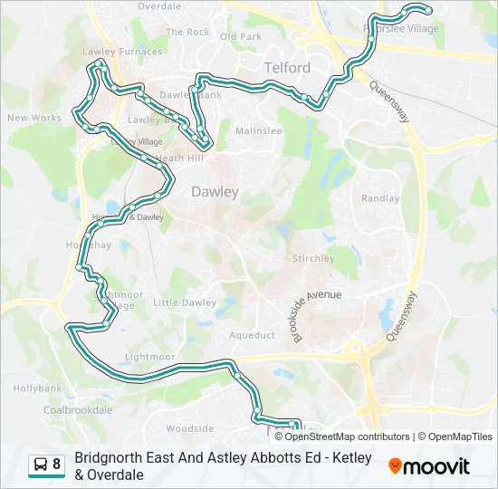 8 Bus Line Map