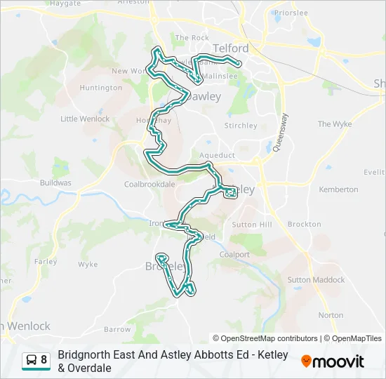 8 Bus Line Map
