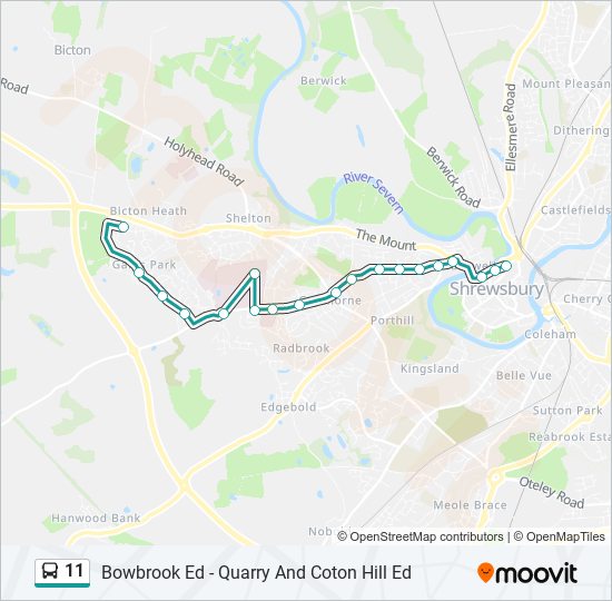 11 bus Line Map