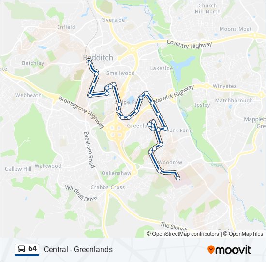 64 bus Line Map