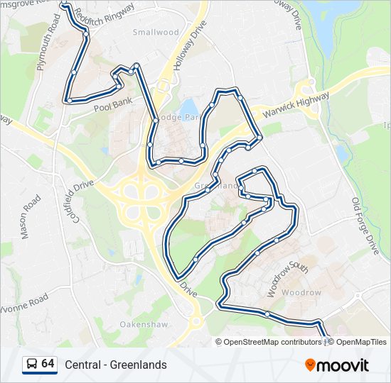 64 Bus Line Map