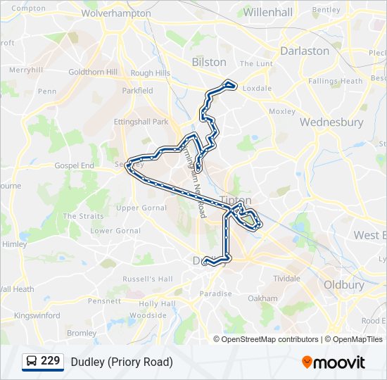 229 Bus Line Map
