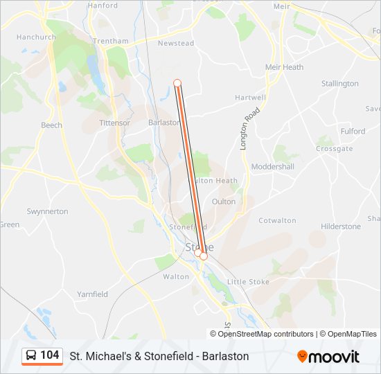 104 Bus Line Map