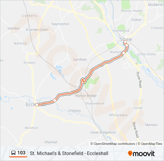103 Bus Line Map