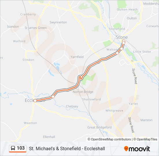 103 Bus Line Map