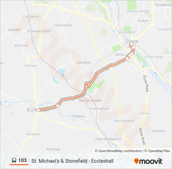 103 Bus Line Map