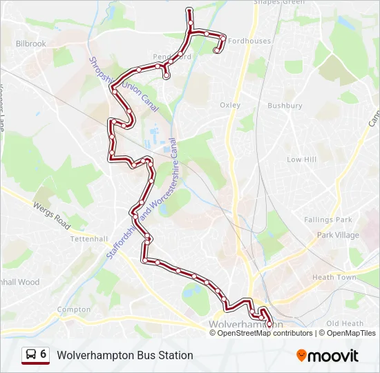 6 Bus Line Map