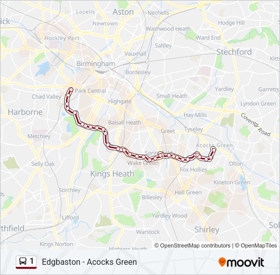 1 Bus Line Map