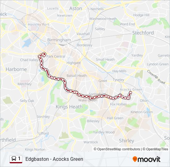 1 Bus Line Map