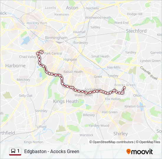 1 Bus Line Map
