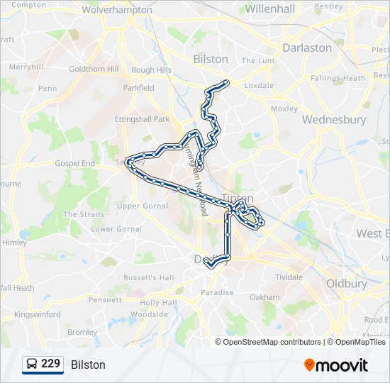 229 bus Line Map