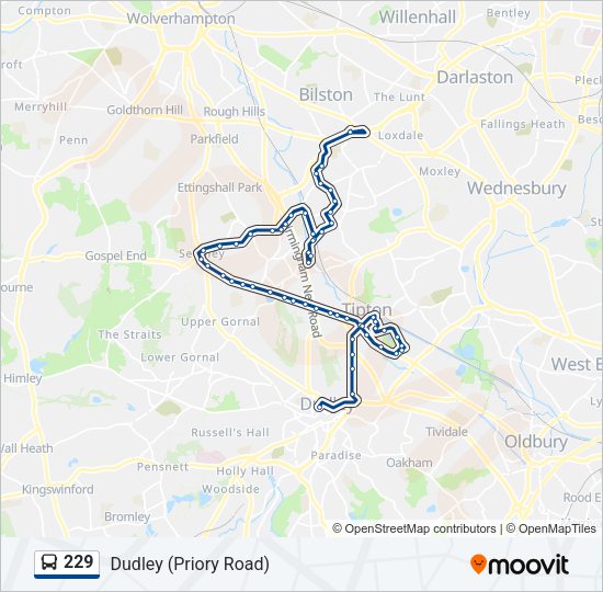 229 Bus Line Map