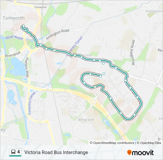 4 Bus Line Map
