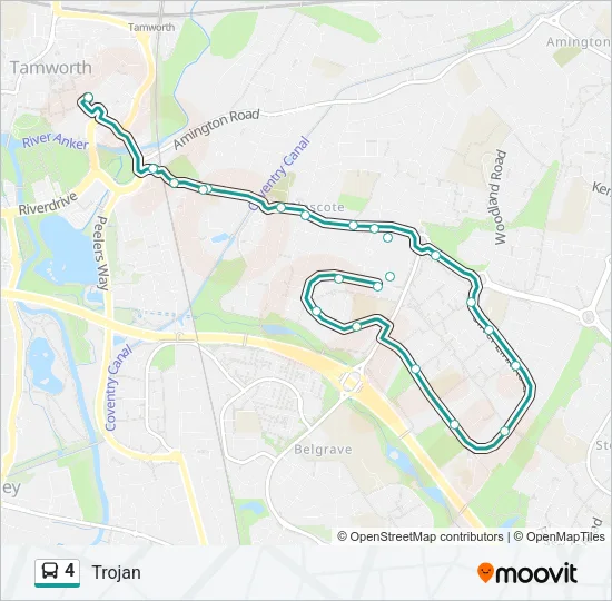 4 Bus Line Map