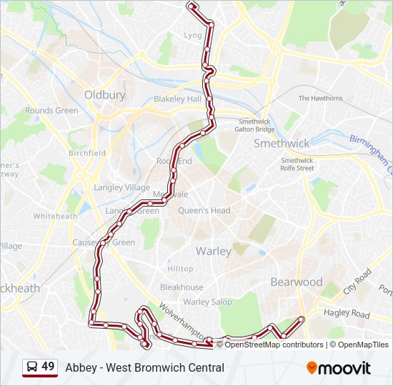 49 Bus Line Map