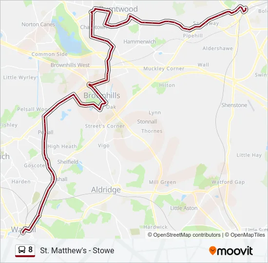 8 Bus Line Map