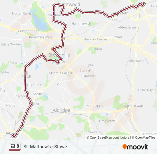 8 Bus Line Map