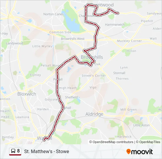 8 Bus Line Map