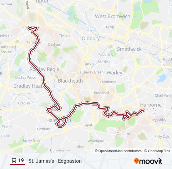 19 Bus Line Map