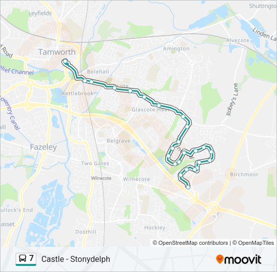 7 Bus Line Map