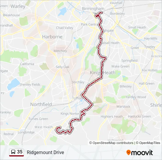 35 Bus Line Map