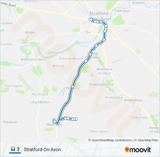 3 Bus Line Map