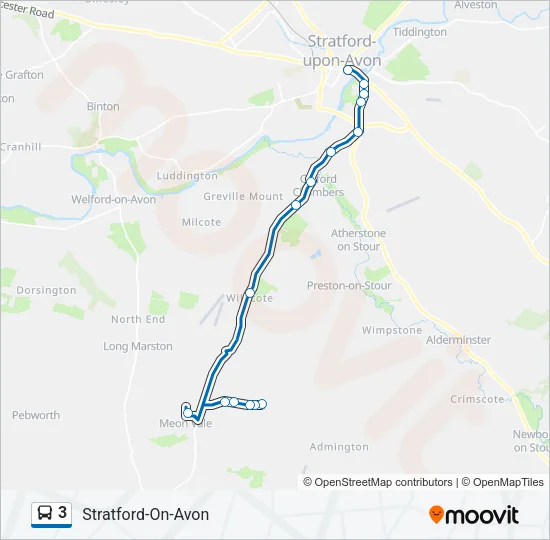 3 Bus Line Map