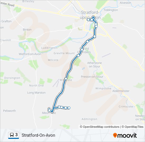 3 Bus Line Map